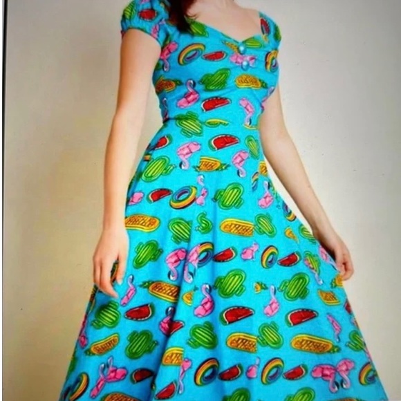 Collectif Dresses & Skirts - “Rare” collectif Dolores dress in swimming pool floats. Size up 18 US 14